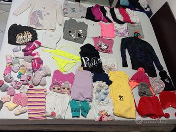 Stock 100/150 articoli vestiti bambina da 4 a 6-8
