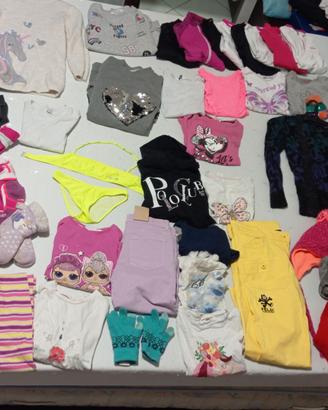Stock 100/150 articoli vestiti bambina da 4 a 6-8