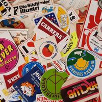 Lotto 300+ adesivi vintage anni '80