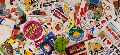 Lotto 300+ adesivi vintage anni '80