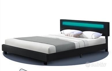 letto matrimoniale con led nuovo