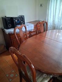 tavolo apribile 6 sedie e mobile