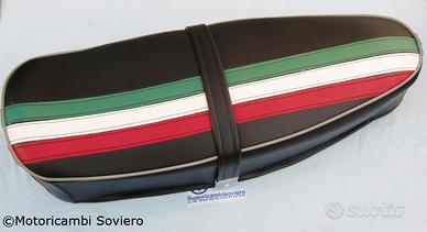Sella Lunga Nera Tricolore Vespa 50 R L Special 12