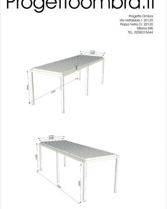 Pergola con Alette e telecomando