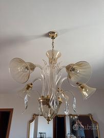 Lampadari in vetro di murano (5 bracci)