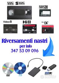 Passaggi, Riversamenti, VHS, Video8, Hi8, MiniDV
