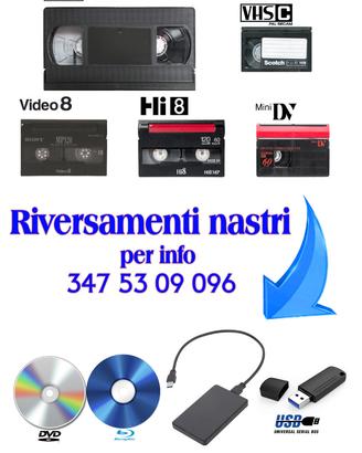 Passaggi, Riversamenti, VHS, Video8, Hi8, MiniDV