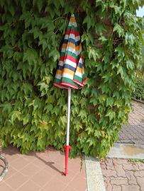 Ombrellone da sole multicolore con picchetto 
