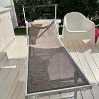 Lettino prendisole da mare professionale alluminio