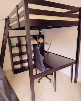 Letto una piazza e mezzo a soppalco