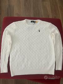 Maglione Ralph Lauren Bianco-Taglia L