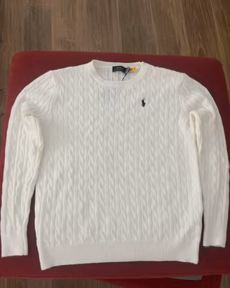 Maglione Ralph Lauren Bianco-Taglia L