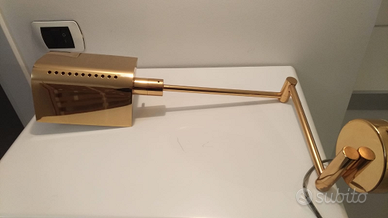 Lampada alogena da parete, placcata oro 18k