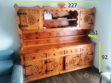 Credenza, madia massello di pino, mobile soggiorno