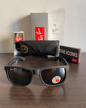 Ray-Ban Justin / Nero Opaco + Lenti White Mercury