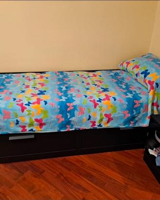 letto singolo + comodino