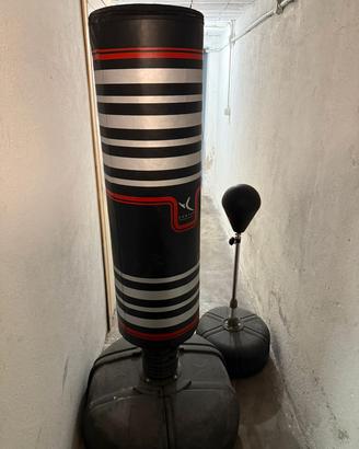 tira pugni con molla e sacco box grande da terra