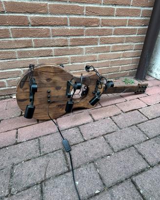 Lampadario a sospensione chitarra 6 lampadine