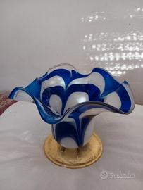 Vaso a calice,centrotavola in vetro di MURANO