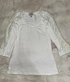 Maglietta basic con pizzo