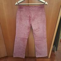 pantaloni vera pelle scamosciata tg.42