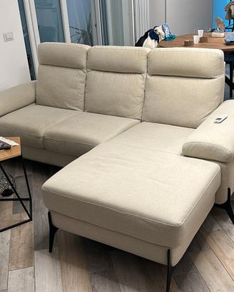 divano letto in tessuto lavabile colore beige 