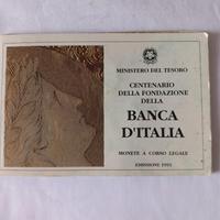 BANCA D'ITALIA 100 200 500 LIRE 1993 CENTENARIO DE