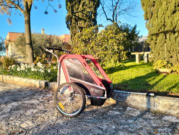 rimorchio da bici 2 posti / passeggino trekking 
