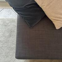 Divano letto sngolare contenitore grigio