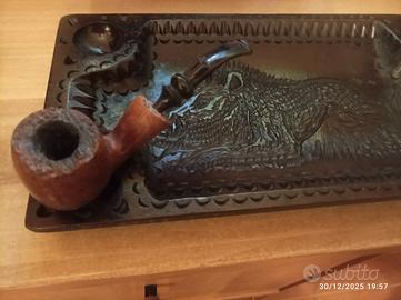 PORTAPIPE IN LEGNO INTARSIATO 