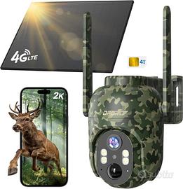 Fototrappola 4G LTE con SIM e Pannello Solare