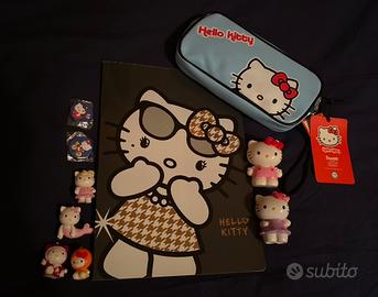 Set oggetti HELLO KITTY astuccio quaderno spille