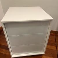 FIAM Cassettiera luminare 3 cassetti bianchi