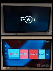 Tv smart 32 HISENSE H32m2600 +staffa a parete 