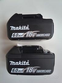 2X Batterie Makita 18V 6Ah Li-Ion NUOVE 
