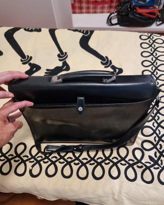Borsa da lavoro in ecopelle nera