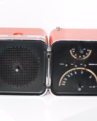 Radio cubo Brionvega TS502 rossa