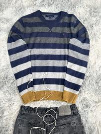 Maglione Tommy Hilfiger A Righe Uomo Tg L