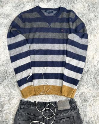 Maglione Tommy Hilfiger A Righe Uomo Tg L