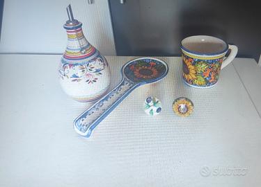 Splendido Set Cucina in Ceramica dipinti a mano
