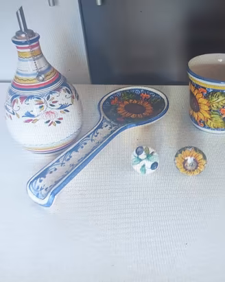 Splendido Set Cucina in Ceramica dipinti a mano