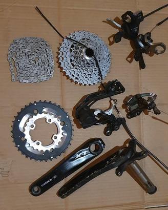 Shimano Deore XT 2x10 gruppo trasmissione completo
