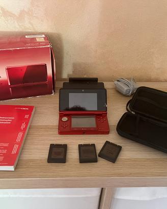 Nintendo 3DS Metallic Red Boxato + 5 Giochi