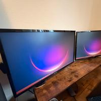 2 Schermi monitor PC Samsung 24” con braccio