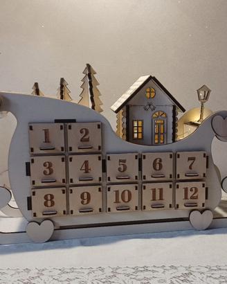 Calendario dell'avvento in legno