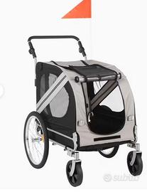 rimorchio bici passeggino cani fino 60 kg nuovo