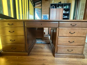 Scrivania Presidenziale Legno Massello 180cm