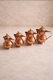 Set 4 bricchi in rame vintage.