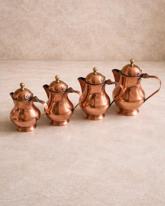 Set 4 bricchi in rame vintage.