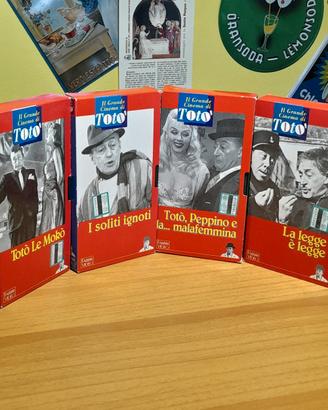 LOTTO 4 VHS FILM TOTO' RACCOLTA FABBRI VIDEO 1994